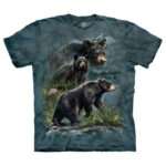 The Mountain 'Three Black Bears' Tie-Dye T-Shirt