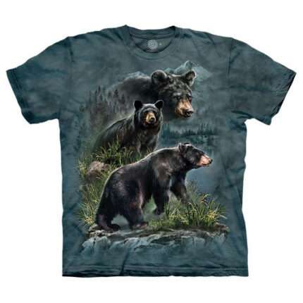 The Mountain 'Three Black Bears' Tie-Dye T-Shirt