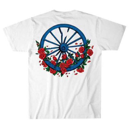 Liquid Blue 'Bertha Wheel & Roses' Grateful Dead Ring Spun T-Shirt