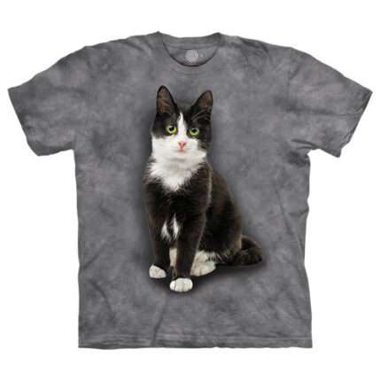 The Mountain 'BLACK & WHITE CAT' Tie-Dye T-Shirt
