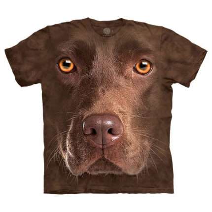 The Mountain 'CHOCOLATE LAB FACE' Tie-Dye T-Shirt