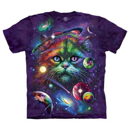 The Mountain 'COSMIC CAT' Tie-Dye T-Shirt