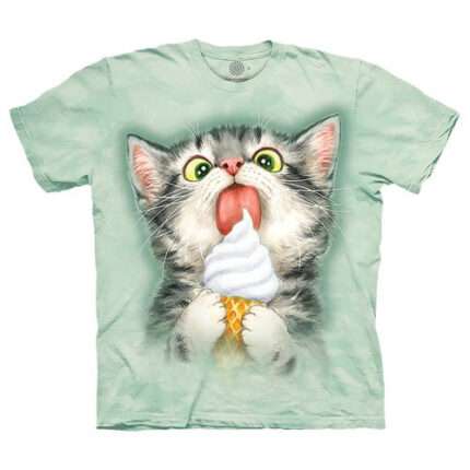 The Mountain 'CREAMY CONE KITTY' Tie-Dye T-Shirt