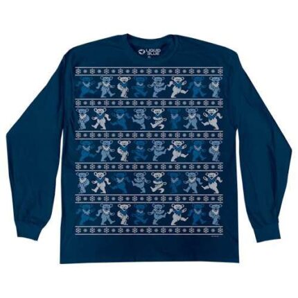 Liquid Blue 'Dancin Bear Xmas Sweater' Grateful Dead Long-Sleeve T-Shirt