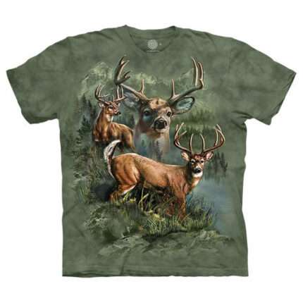 The Mountain 'Deer Collage' Tie-Dye T-Shirt