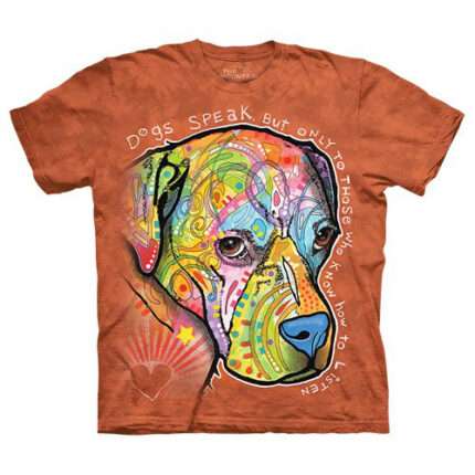 The Mountain 'DOGS SPEAK' Tie-Dye T-Shirt