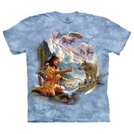 The Mountain 'DREAMS OF WOLF SPIRIT' Tie-Dye T-Shirt