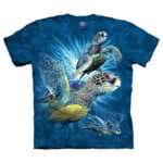 The Mountain 'FIND 9 SEA TRTLS' Tie-Dye T-Shirt