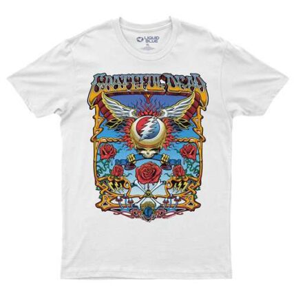 Liquid Blue 'Flying SYF' Grateful Dead Ring Spun T-Shirt