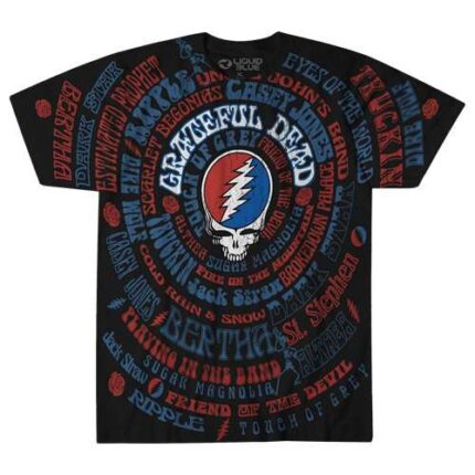 Liquid Blue 'GD Songs' Grateful Dead Ring Spun T-Shirt