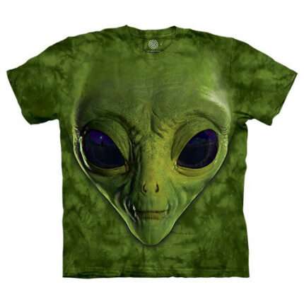 The Mountain 'GREEN ALIEN FACE' Tie-Dye T-Shirt