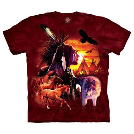 The Mountain 'INDIAN COLLAGE' Tie-Dye T-Shirt
