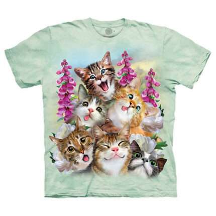 The Mountain 'KITTEN SELFIE' Tie-Dye T-Shirt