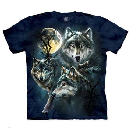 The Mountain 'MOON WOLVES COLLAGE' Tie-Dye T-Shirt