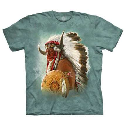 The Mountain 'NATIVE AMERICAN PORTRAIT' Tie-Dye T-Shirt