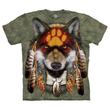 The Mountain 'NATIVE WOLF SPIRIT' Tie-Dye T-Shirt