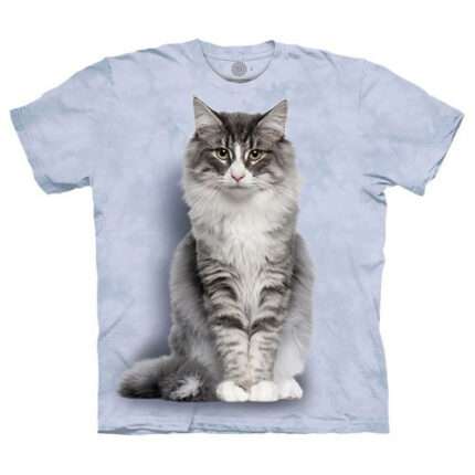 The Mountain 'NORWEGIAN FOREST CAT' Tie-Dye T-Shirt