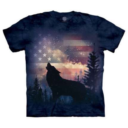 The Mountain 'PATRIOTIC HOWL' Tie-Dye T-Shirt