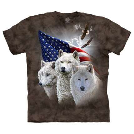The Mountain 'PATRIOTIC WOLVES' Tie-Dye T-Shirt