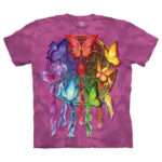 The Mountain 'Rainbow Bfly Drmcatcher' Animals, Birds, Bugs Farm Tie-Dye T-Shirt