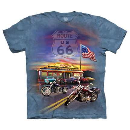 The Mountain 'ROUTE 66' Tie-Dye T-Shirt