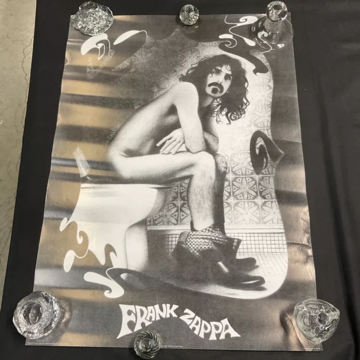 FRANK ZAPPA Sitting On Toilet Vintage Poster