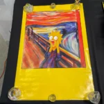 THE SIMPSONS 'THE SCREAM' BY MATT GROENING AUTHENTIC 1998 POSTER