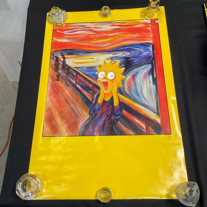 THE SIMPSONS 'THE SCREAM' BY MATT GROENING AUTHENTIC 1998 POSTER