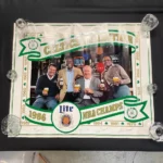 Original Celtics Tradition 1986 NBA Champs 24x30 Lite Beer Poster w/ Auerbach