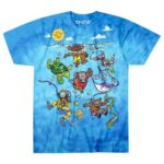 Liquid Blue 'Sea Swimming' Light Fantasy Tie Dye T-Shirt