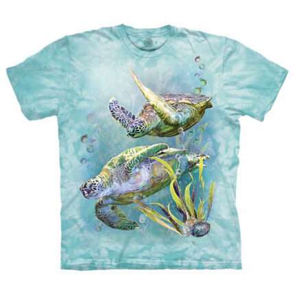 The Mountain 'SEA TRTL SWIM' Tie-Dye T-Shirt