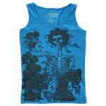 Liquid Blue 'Skeleton And Roses' Grateful Dead Juniors Tank Top