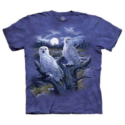 The Mountain 'Snowy Owls' Animals, Birds, Bugs Farm Tie-Dye T-Shirt