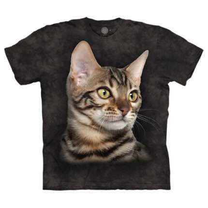 The Mountain 'STRIPED CAT PORTRAIT' Tie-Dye T-Shirt