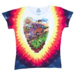 Liquid Blue 'Summer Tour Bus' Grateful Dead Tie-Dye Juniors T-Shirt