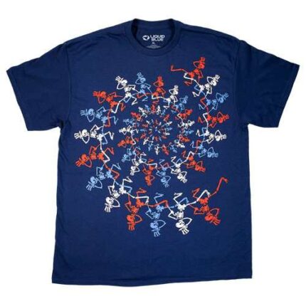 Liquid Blue 'USA Spiral Skeletons' Grateful Dead T-Shirt