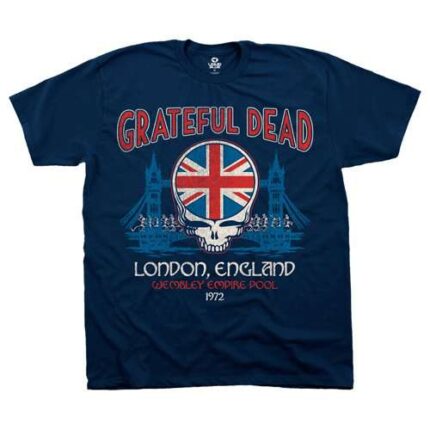 Liquid Blue 'Wembley Empire Pool' Grateful Dead Ring Spun T-Shirt