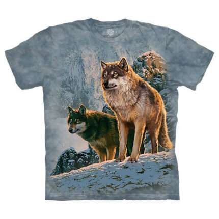 The Mountain 'WOLF COUPLE SUNSET' Tie-Dye T-Shirt