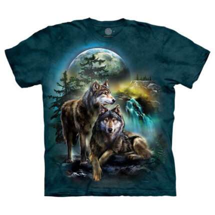 The Mountain 'WOLF LOOKOUT' Tie-Dye T-Shirt