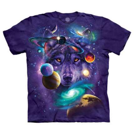 The Mountain 'WOLF OF THE COSMOS' Tie-Dye T-Shirt