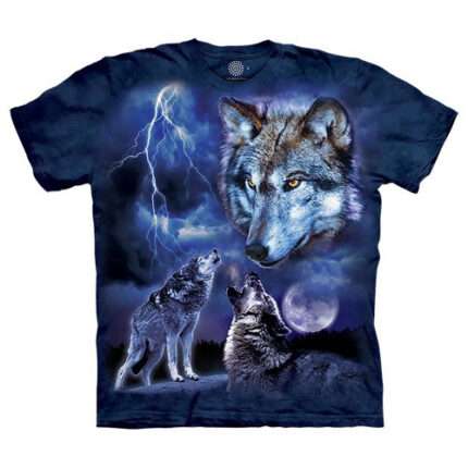 The Mountain 'WOLVES OF THE STORM' Tie-Dye T-Shirt