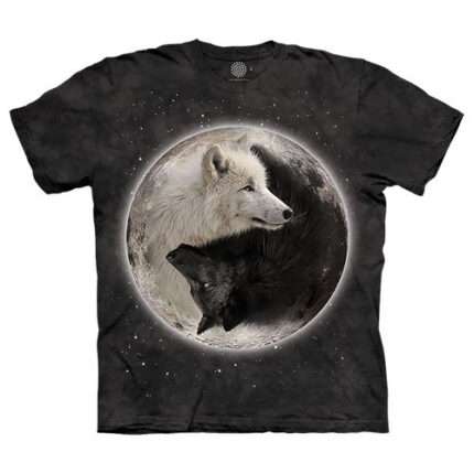 The Mountain 'YIN YANG WOLVES' Tie-Dye T-Shirt