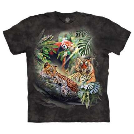 The Mountain 'ASIAN RAINFOREST COLLAGE' Tie-Dye T-Shirt