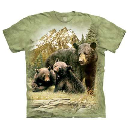 The Mountain 'BLACK BEAR FAMILY' Tie-Dye Youth T-Shirt