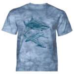 The Mountain 'MONO TONE SHARKS' Tie-Dye T-Shirt