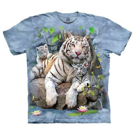 The Mountain 'WHITE TIGERS OF BENGAL' Tie-Dye T-Shirt